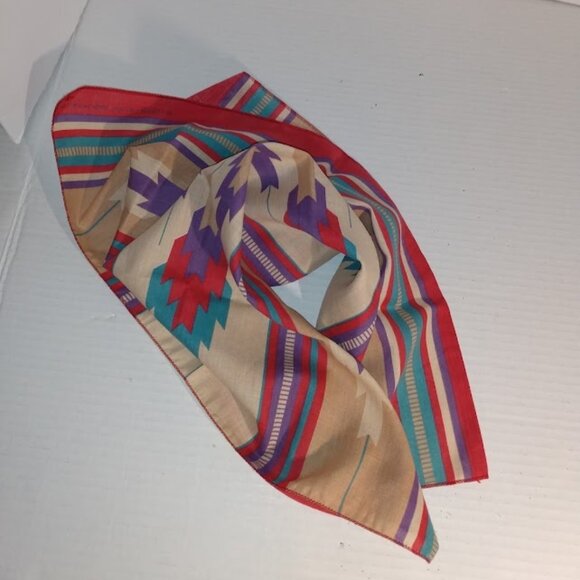 Southwest design multi color scarf. - Picture 1 of 2